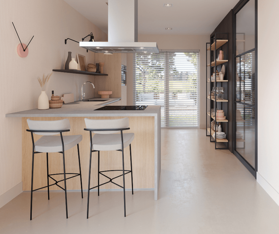 Moderne keuken Atlas puur eiken